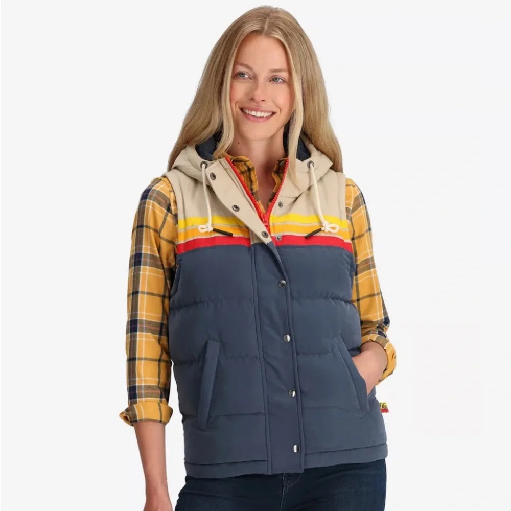 Yo Colorado Epic Fader Puffer Vest Unisex XS Hooded - Picture 3 of 9